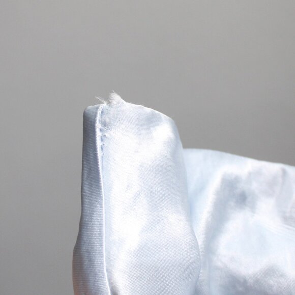 Aritzia Babaton Light Blue Metallic Silver Satin Slip Mini Skirt Size 6 - Picture 5 of 5